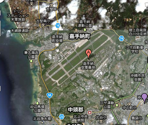 嘉手納基地の地図